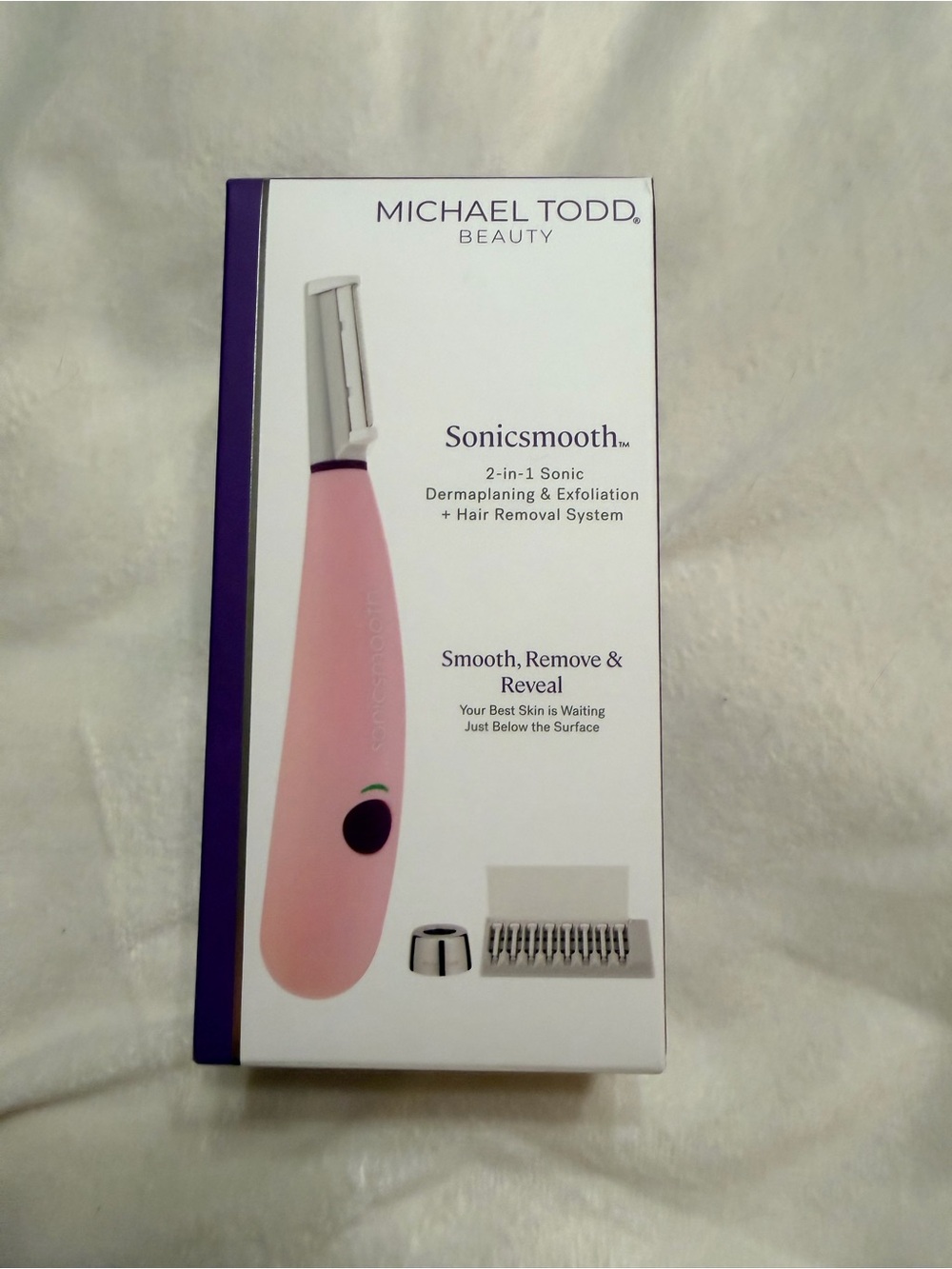 Michael Todd Beauty Sonicsmooth 2-in-1 Dermaplaning Tool - Pink
